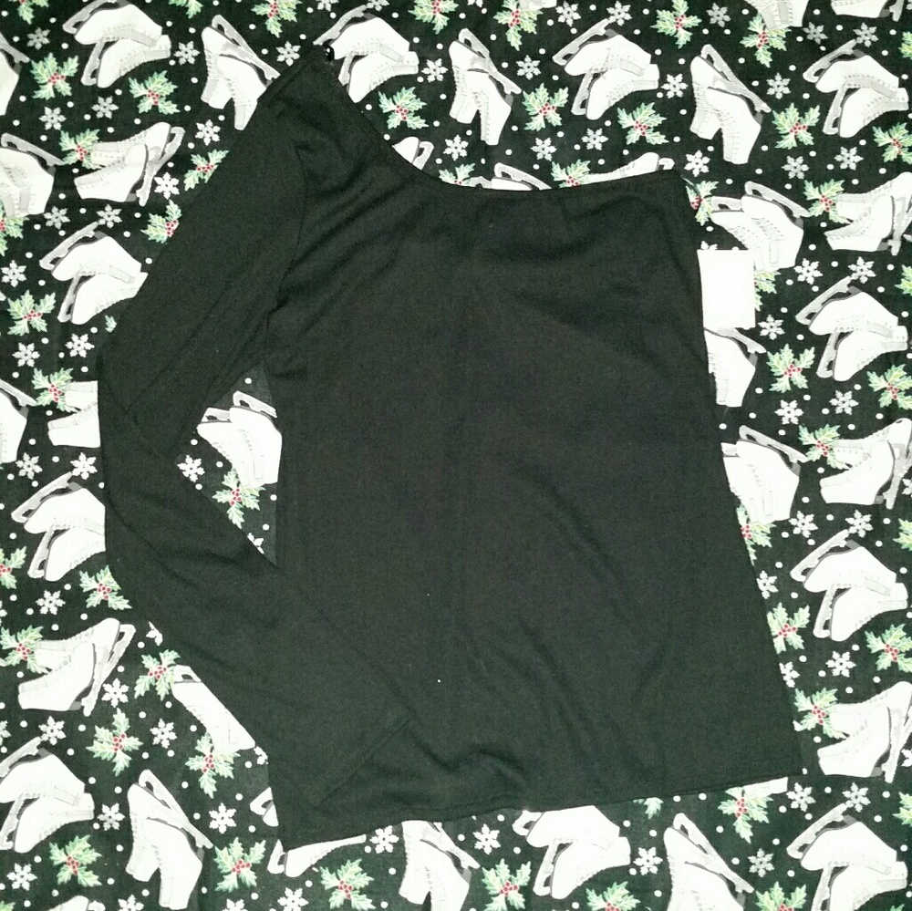 NWT Black one sleeve sexy top